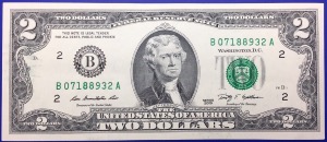 Etats-Unis, Billet 2 dollars 2009 New York