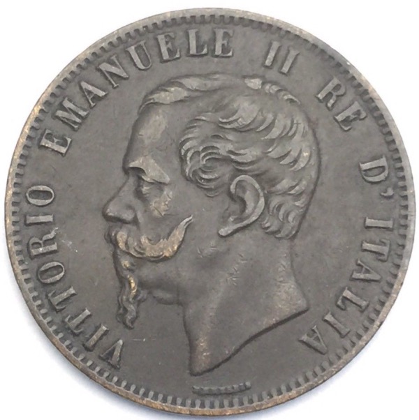 Italie 10 centimes Emmanuele II 1867 H