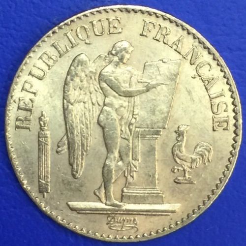 Pièce 20 francs or, Génie debout, 1878 A