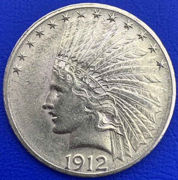 Etats-Unis monnaie 10 dollars or Tête d'indien 1912