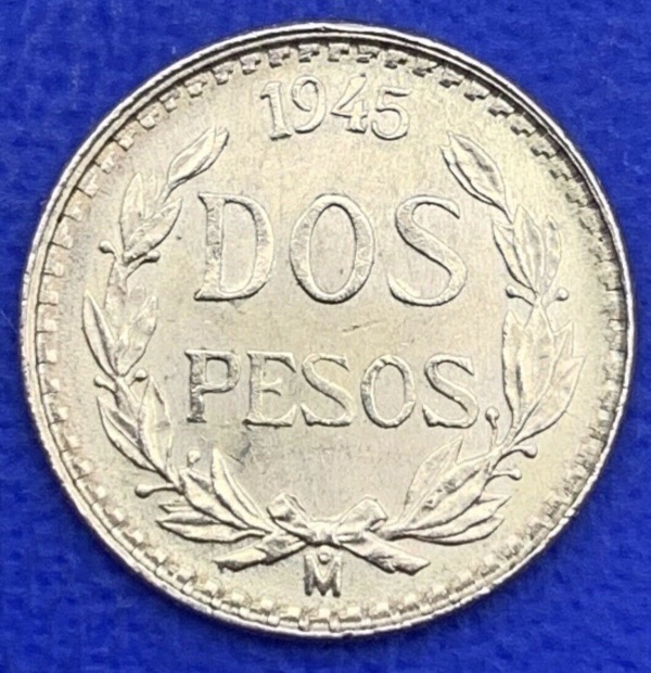 Mexique 2 Pesos or 1945