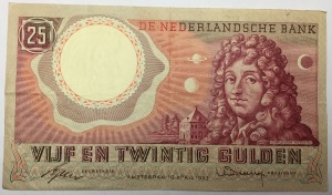Billet 25 Gulden Pays-Bas 1955