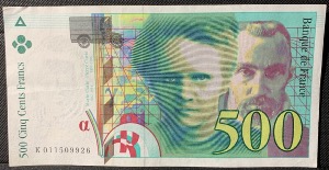 500 Francs Pierre et Marie Curie 1994