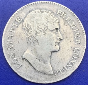 5 Francs Bonaparte An 12 M, Premier Consul, Argent