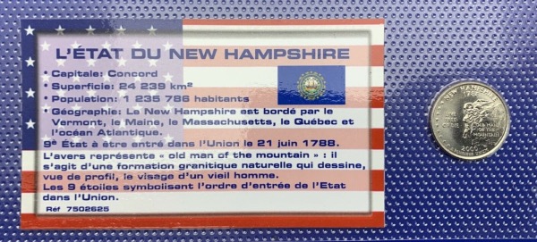 Etats-Unis Quarter dollar New Hampshire UNC, année 2000