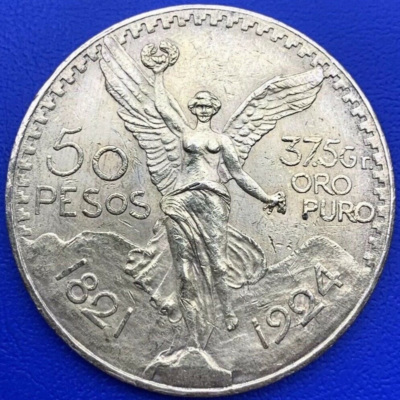 Monnaie Or, 50 Pesos Mexique, Mexicain, 1924
