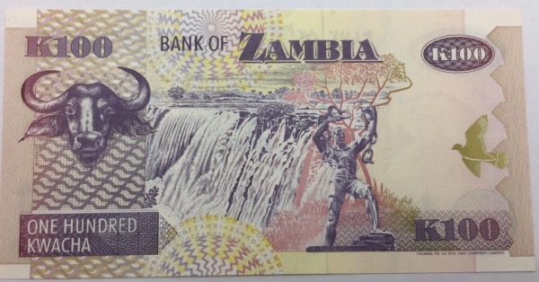 Billet 100 Kwacha Zambie 2009