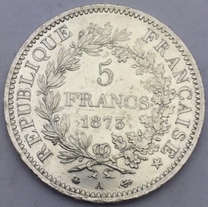 5 francs Hercule 1873 A