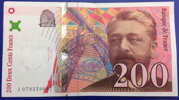 Billet 200 francs Gustave Eiffel 1999