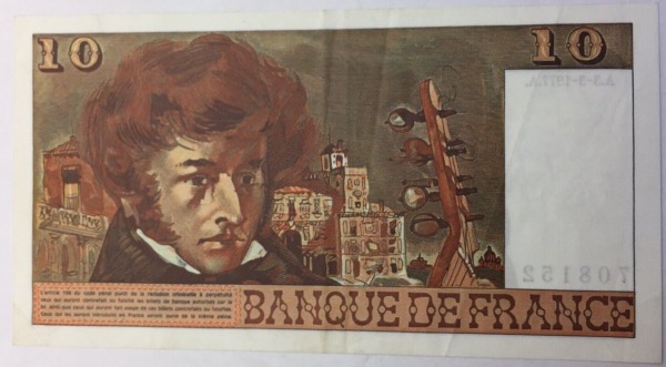 Billet 10 francs Berlioz 3-3-1977