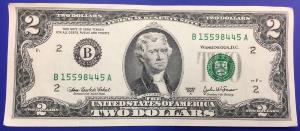 Etats-Unis, Billet 2 dollars, 2003, New York