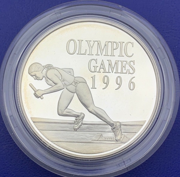 Monnaie Argent, 10 Dollars Jamaïque, Olympiades Atlanta 1996