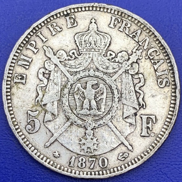 5 francs Napoleon 3 1870 A