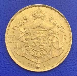 20 Francs Or 1914 Albert Roi des Belges