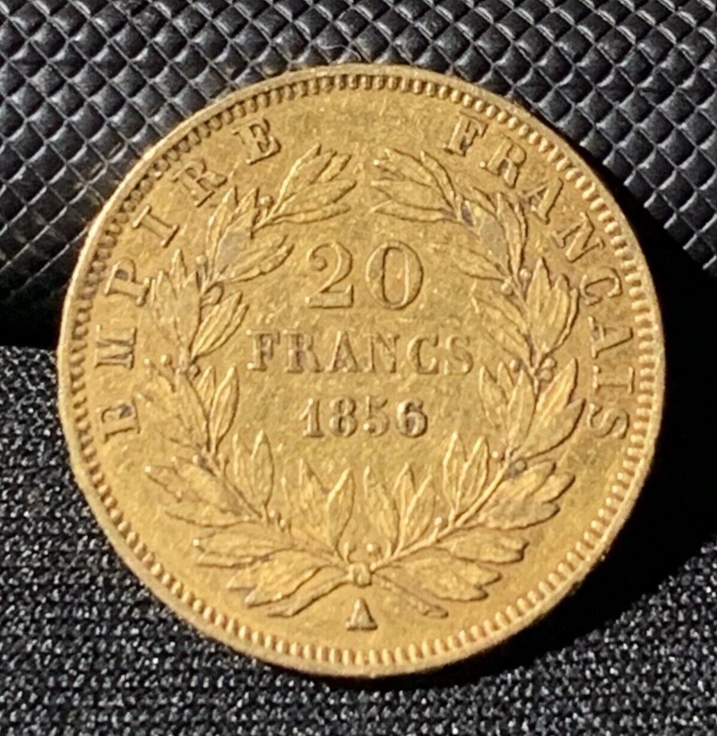 20 francs or Napoléon 3 1856A