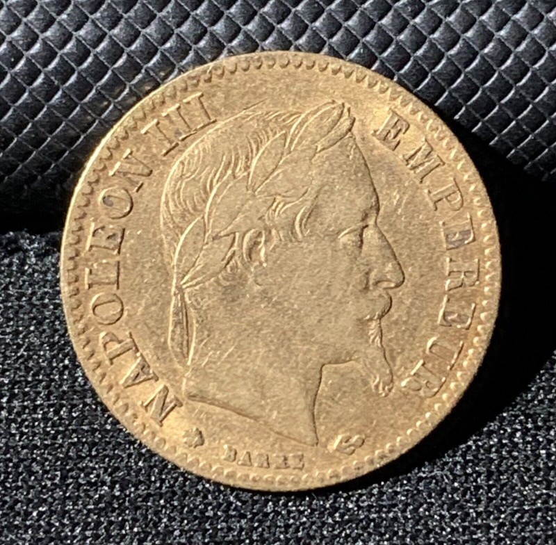 10 Francs or Napoleon III Tête Laurée 1864A