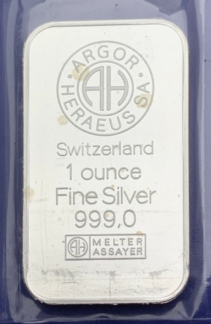 Lingot argent 1 Once 999 Suisse Argor Heraeus 700 Jahre Eidgenossen-Schaft