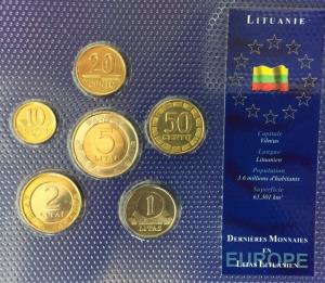 Lituanie série pièces FDC