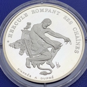 Médaille Argent Bicentenaire de la Révolution - Hercule rompant ses chaînes