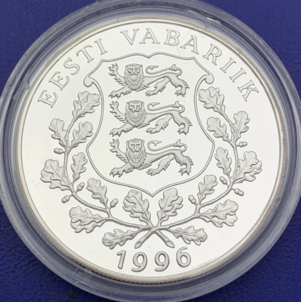 Monnaie Argent, 100 Krooni 1996, Estonie, Centenaire JO modernes