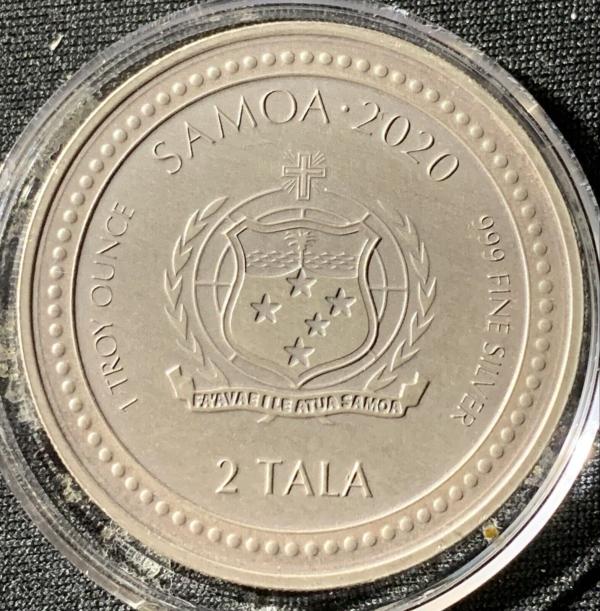 1 Oz Argent 2020 Samoa 2$ Tala Seahorse