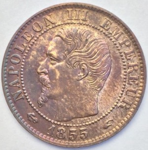 Napoléon III 5 centimes 1855 A ancre bronze