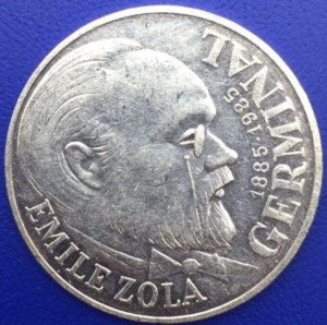 Monnaie Argent, 100 francs Émile Zola 1985