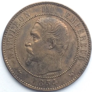 Module 10 centimes Napoléon III 1854 La Bourse