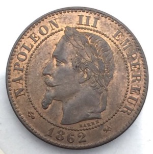 Napoléon III 2 centimes 1862 K