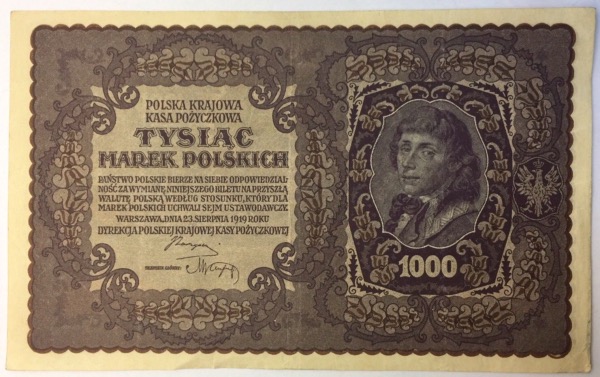 Pologne Billet 1000 Marek 1919 II Serja AC