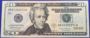 Etats-Unis, Billet 20 dollars New-York 2017, Jackson, Neuf