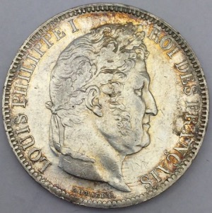 5 francs Louis Philippe I tranche en relief 1831 W