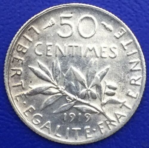 Pièce Argent, Semeuse, 50 centimes 1919