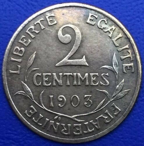 Monnaie bronze, Daniel Dupuis, 2 centimes 1903
