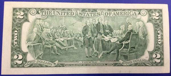 Etats-Unis, Billet 2 dollars Thomas Jefferson, 2003, Cleveland 