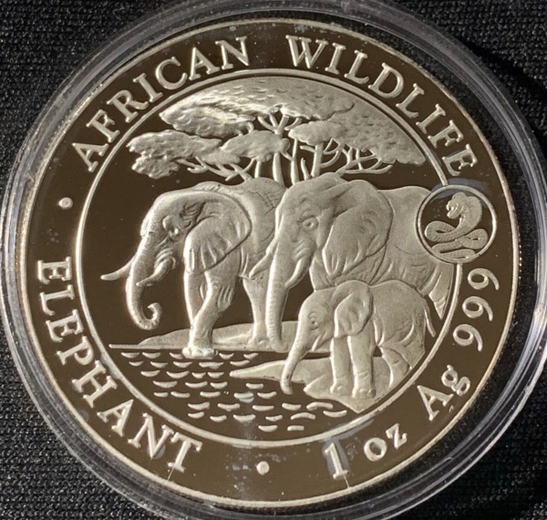 1 Oz 2013 Somalie 100 Schillings Elephant Argent 9999