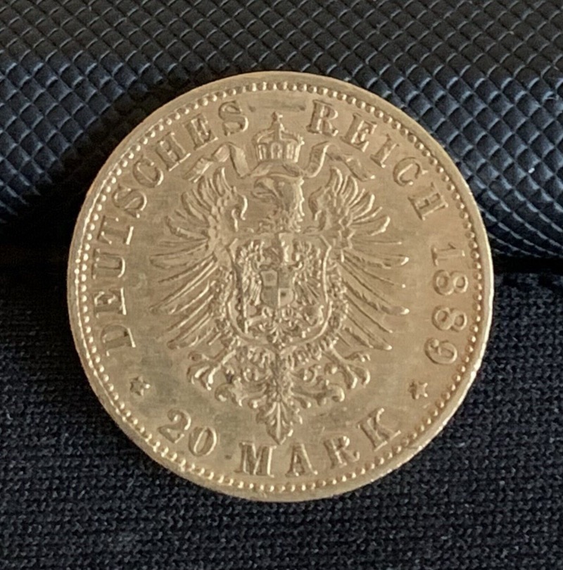 20 Mark Or 1889 Wilhelm II Prussia