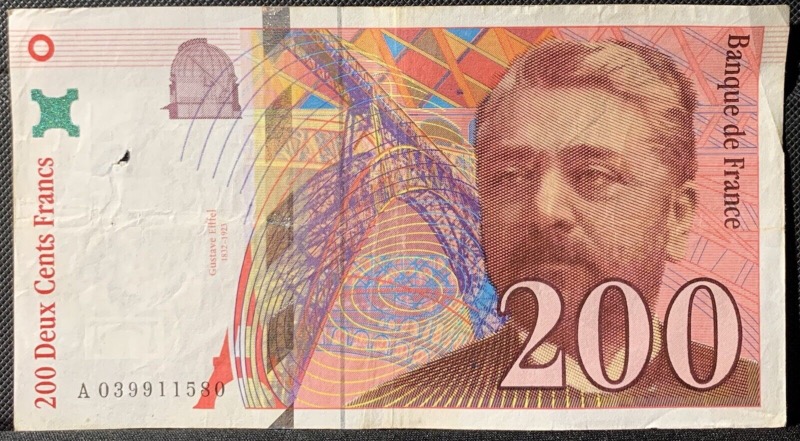 200 Francs Gustave Eiffel 1996