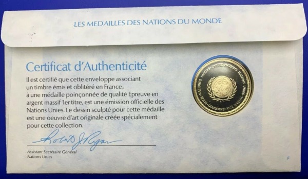 Médaille Argent massif des nations du Monde - FRANCE