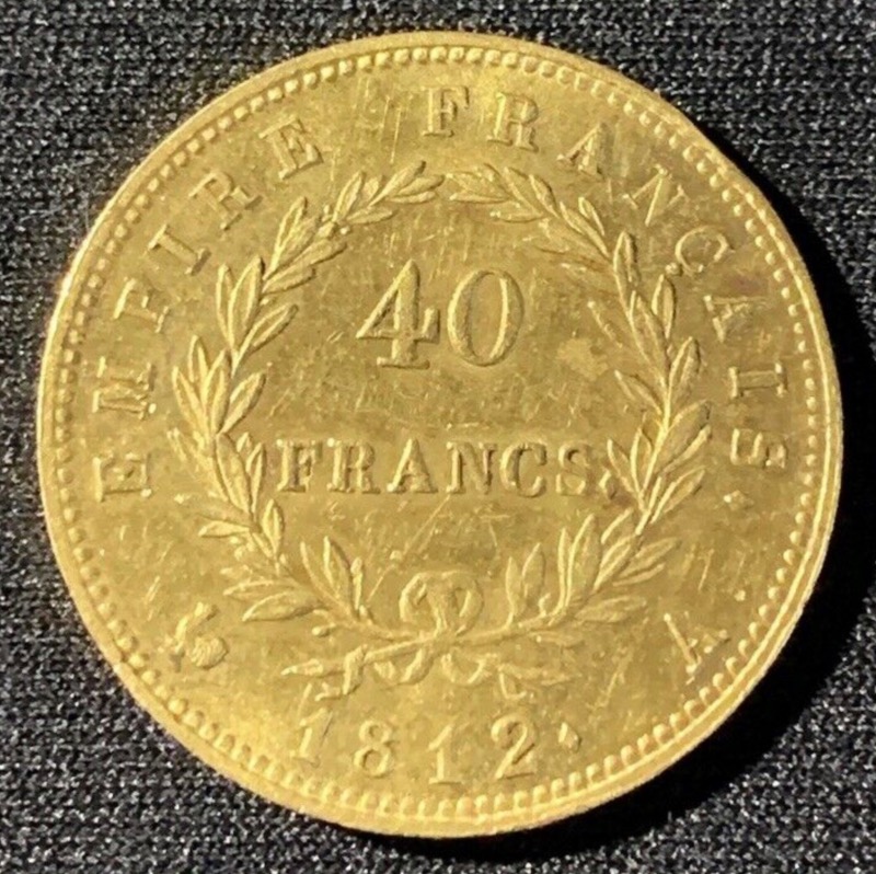 40 Francs Or NAPOLEON EMPEREUR 1812A