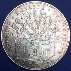 Pièce 100 francs commémorative en argent Panthéon 1983