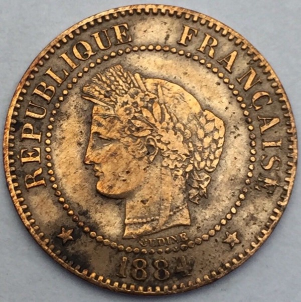 Ceres 2 centimes 1884 A 