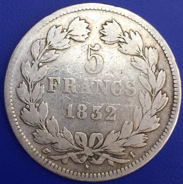 Louis Philippe I 5 francs 1832 I