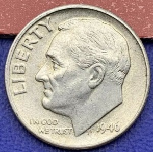 One Dime Roosevelt 1946 argent, États-Unis