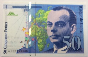 Billet 50 Francs Saint Exupery 1993 accent sur le É