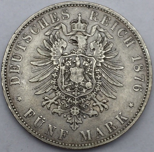 Ludwig II 5 Mark 1876 D