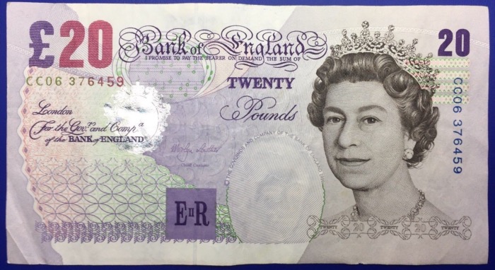 Billet, Royaume-Uni, 20 pounds 1999