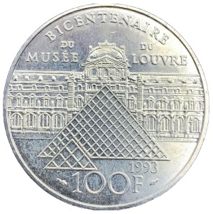 100 francs Bicentenaire musée du Louvre 1993