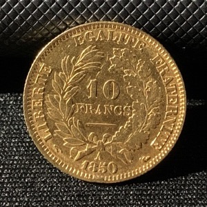 10 Francs or Cérès 1850 A