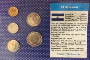 El Salvador série pièces FDC